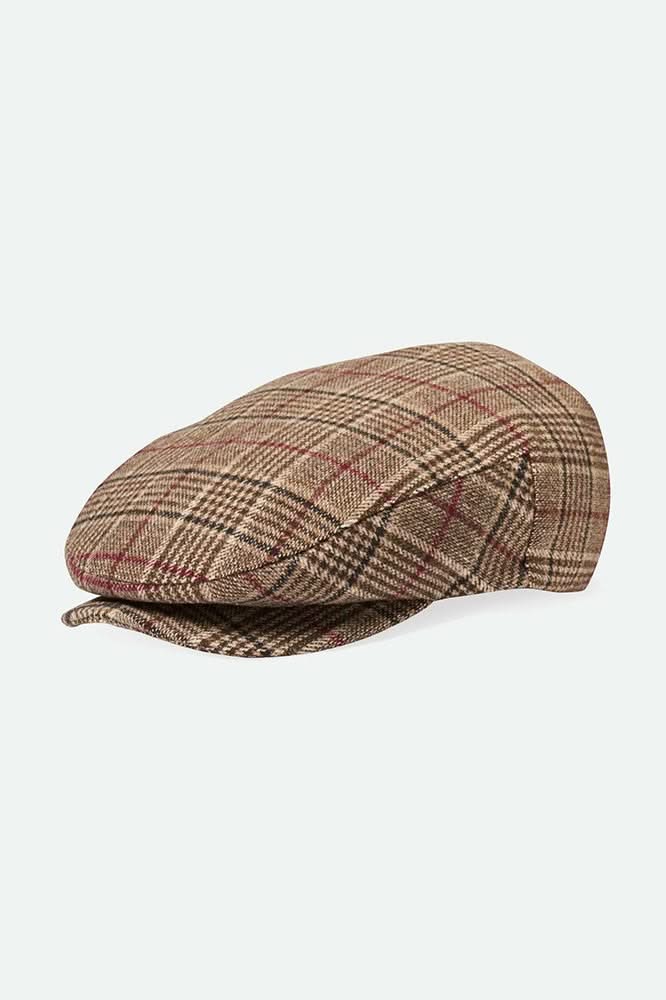 Brixton 20th Anniversary Hooligan Flat Cap – Brown Plaid