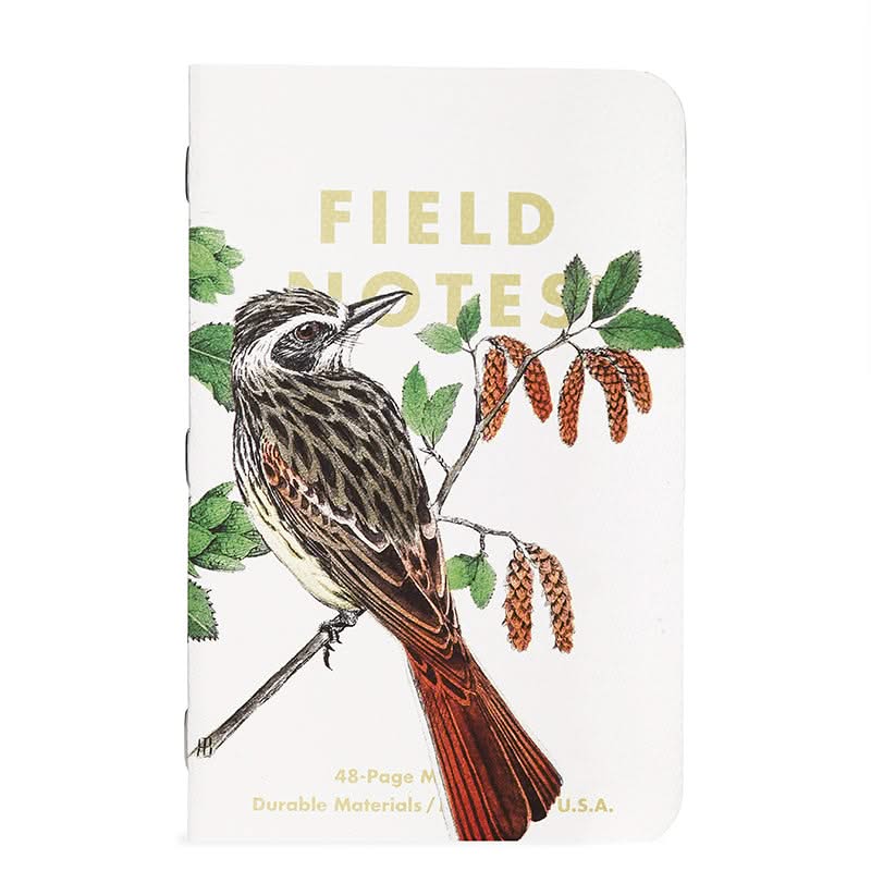 FIELD NOTES Birds & Trees of North America series of notebooks.  set "B"Sulphurbelly Flycatcher shown