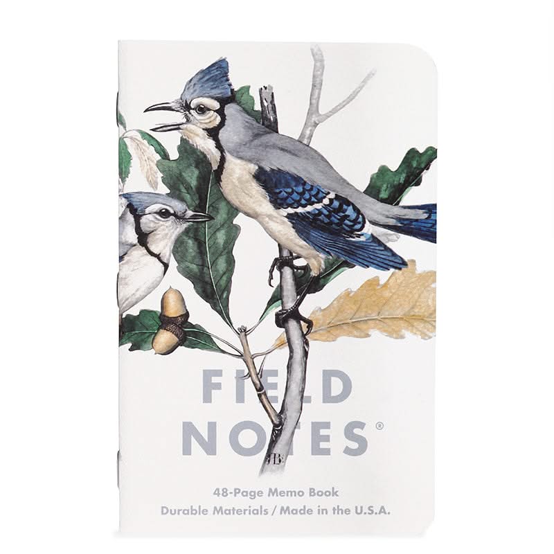FIELD NOTES Birds & Trees of North America series of notebooks.  set "A" Blue Jay shown