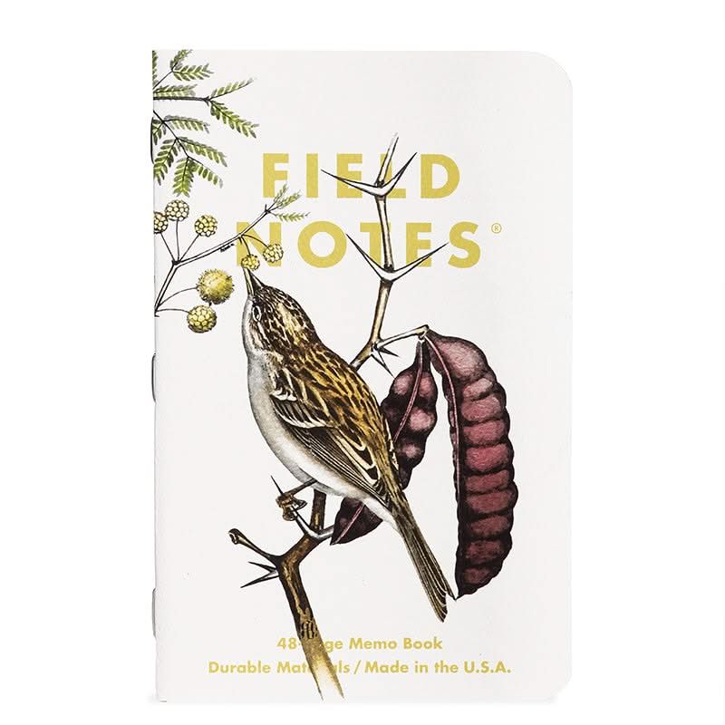 FIELD NOTES Birds & Trees of North America series of notebooks.  set "A" Brewer Sparrow shown