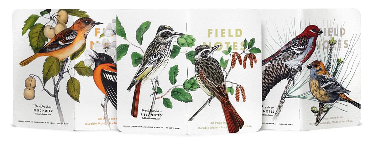 FIELD NOTES Birds & Trees of North America series of notebooks.  set "B" shown