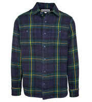 Schott NYC Blackwatch Plaid Flannel Shirt, front view
