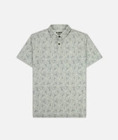 Bunker polo from Jetty in the silver colorway, flat lay view