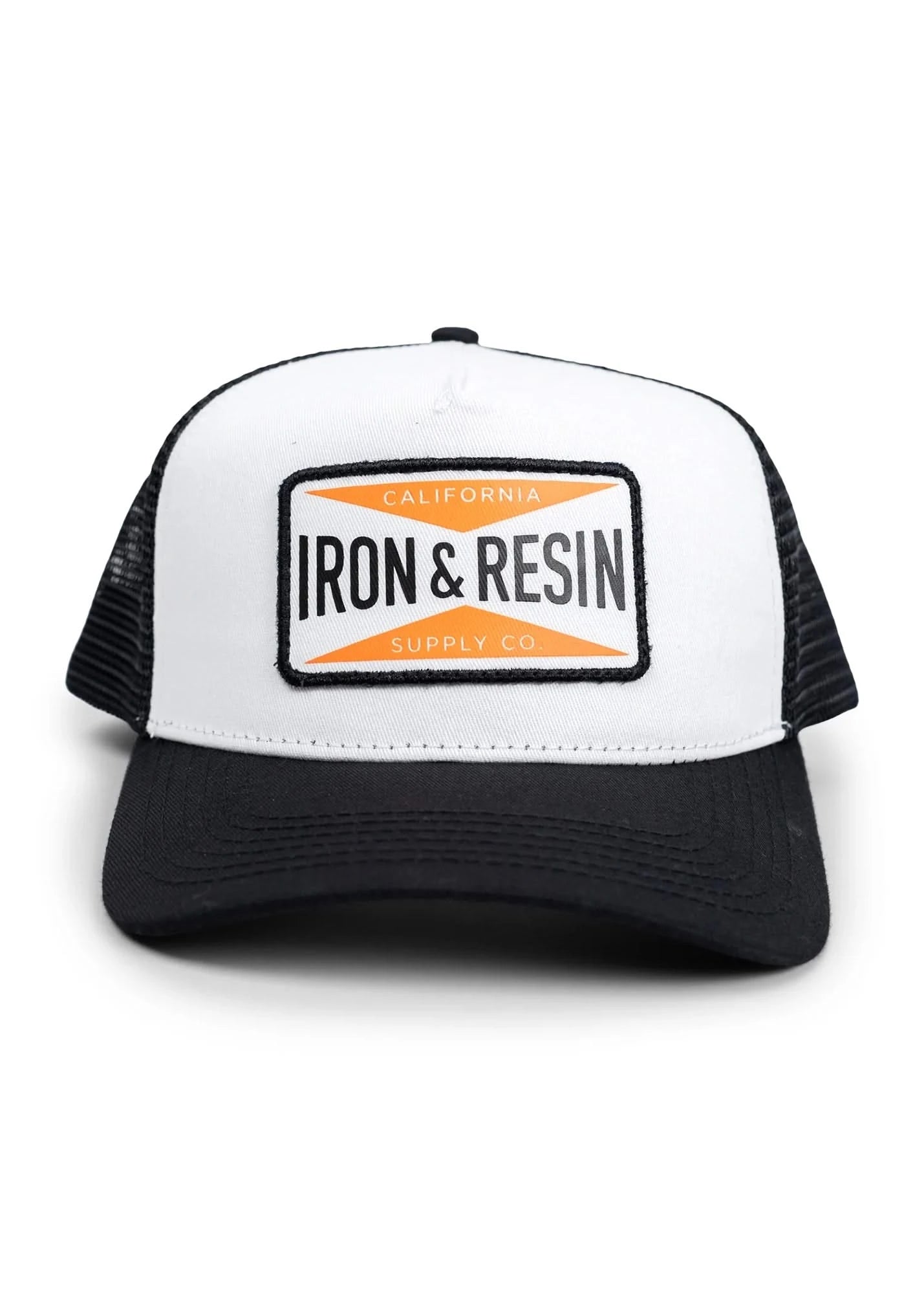 IRON & RESIN California Supply Co, mesh trucker cap, front  view