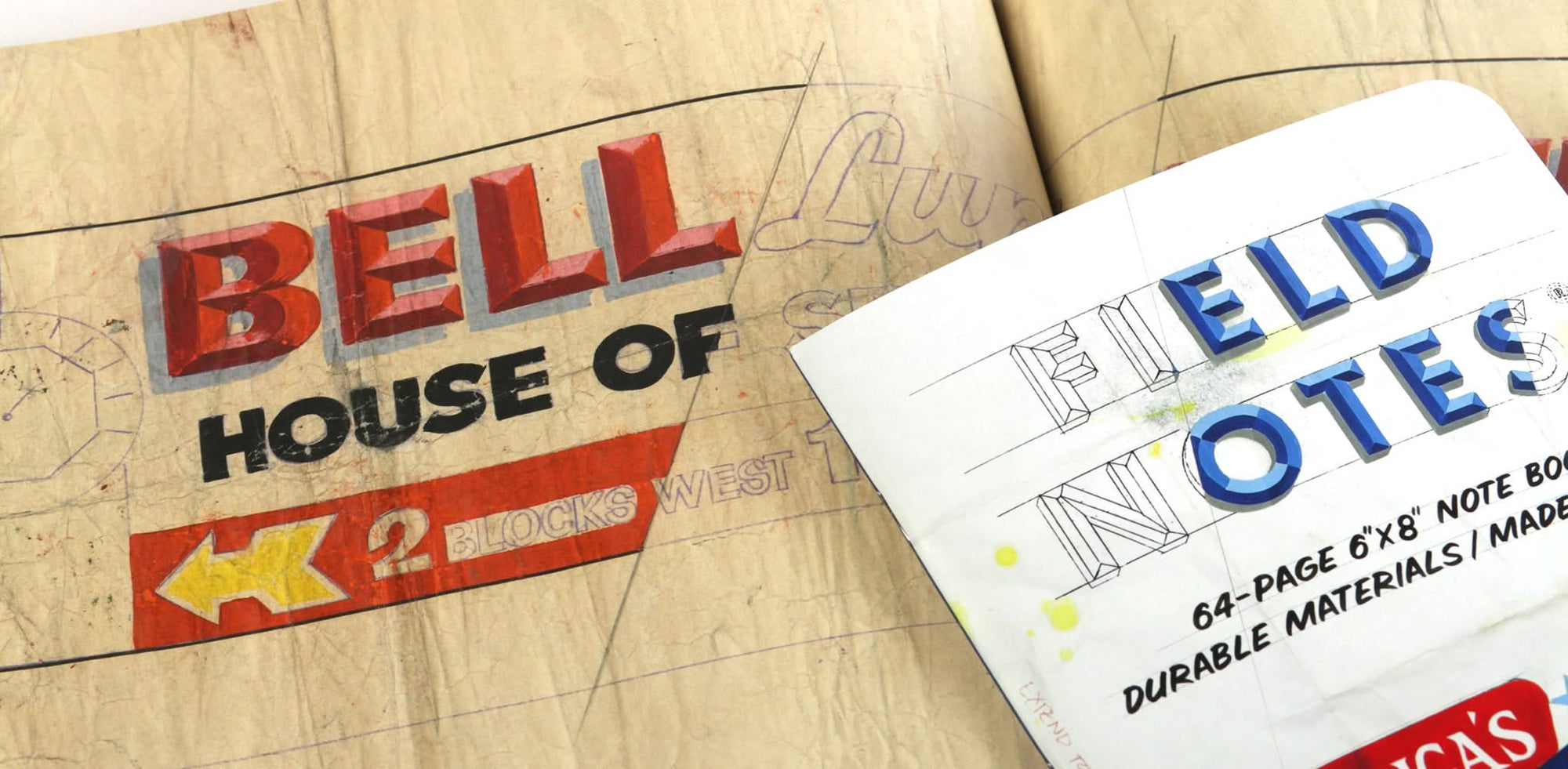 Field Notes "The Chicago Look" 2 pack notebooks, close up shown