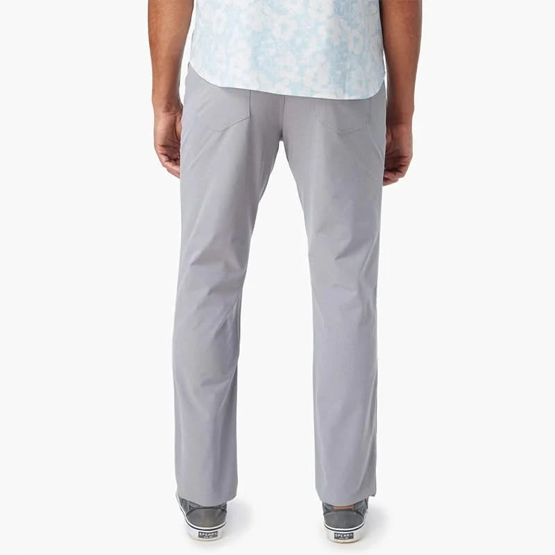 Model Wearing Fair Harbor Compass Pant in Grey, Rear View