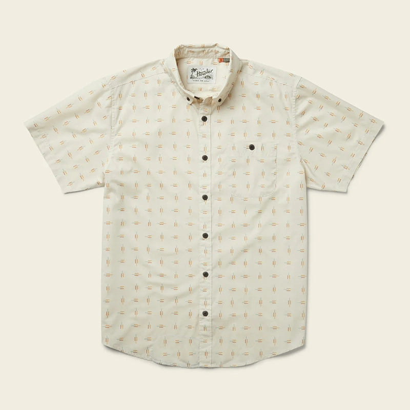 Howler Bother's Mansfield shirt - Desmond - Crew, color way, flat lay view