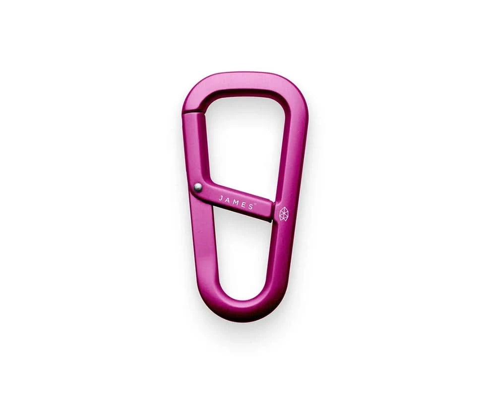 Purple anodized Hardin carabiner with modern everyday carry design, offered by The Simple Man in Omaha