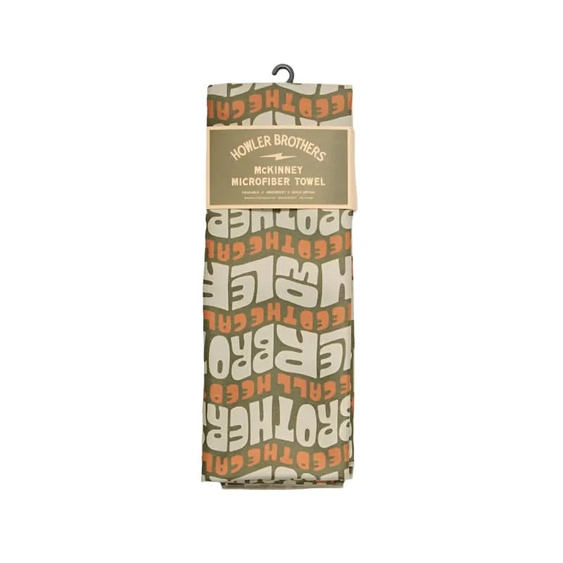 HOWLER BROTHER'S McKinney microfiber towel - HB Flow Sand, with packaging