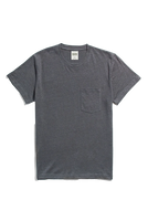 Bridge & Burn Organic Hemp T-shirt in Slate Grey, flat lay view