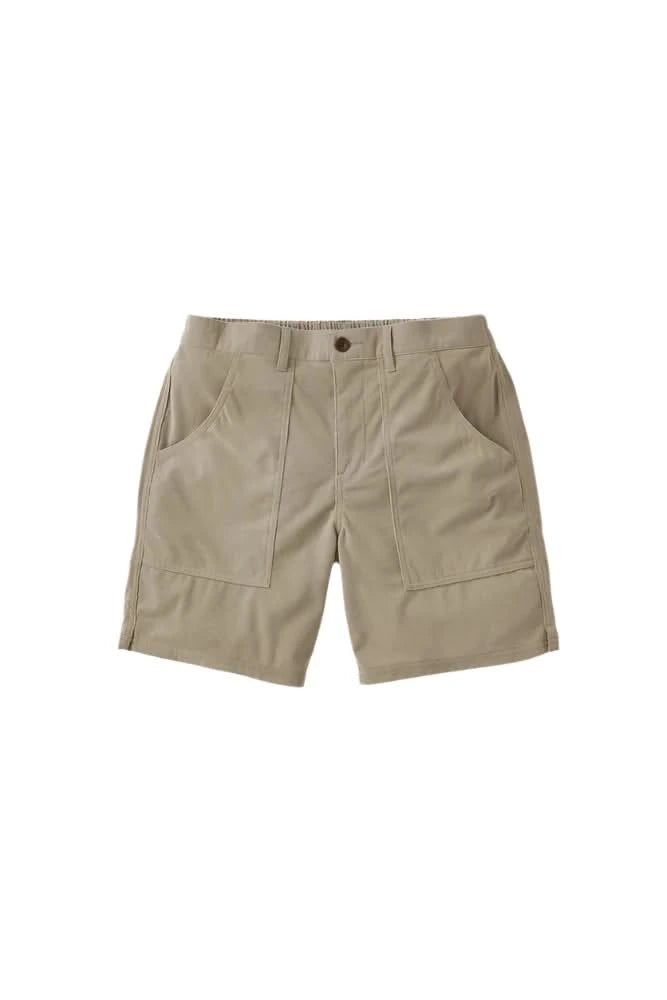 Flat lay of khaki Trails Corduroy Shorts for men made with durable 21-wale corduroy