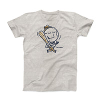 'Mr. Man" baseball t-shirt printed on oatmeal Heather try blend shirt