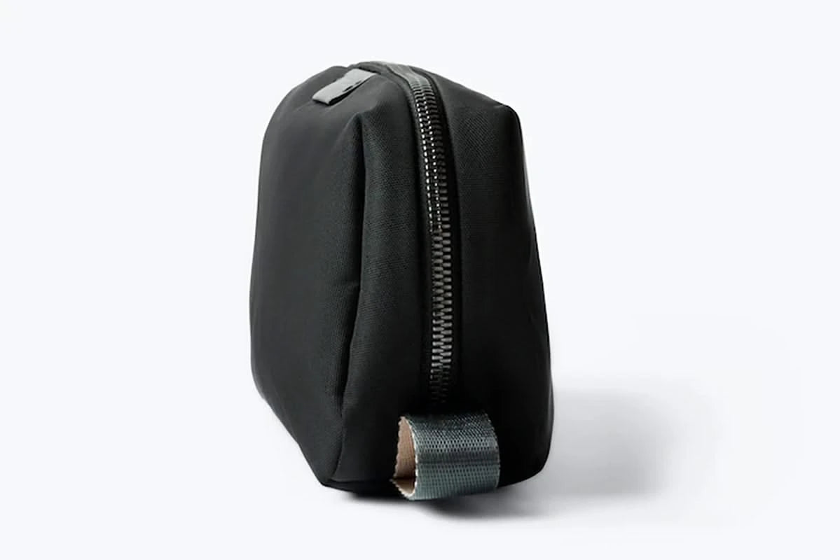 Bellroy Toiletry Kit in black, closed, side view