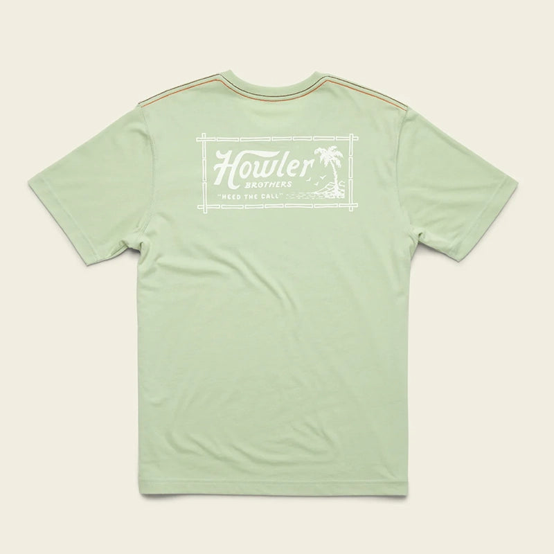 Howler Brothers tropic of howler pocket t-shirt in Julep Color, Flat lay view
