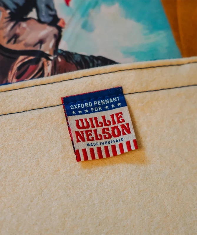 Oxford Pennant Co, Vote 'em Out Camp flag tag detail
