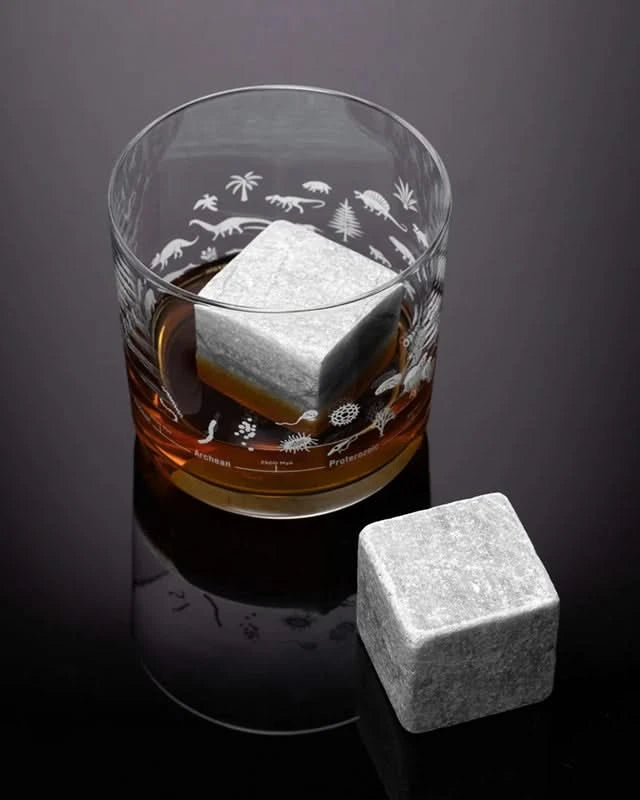 Cognitive Surplus Whiskey stones shown in a drink