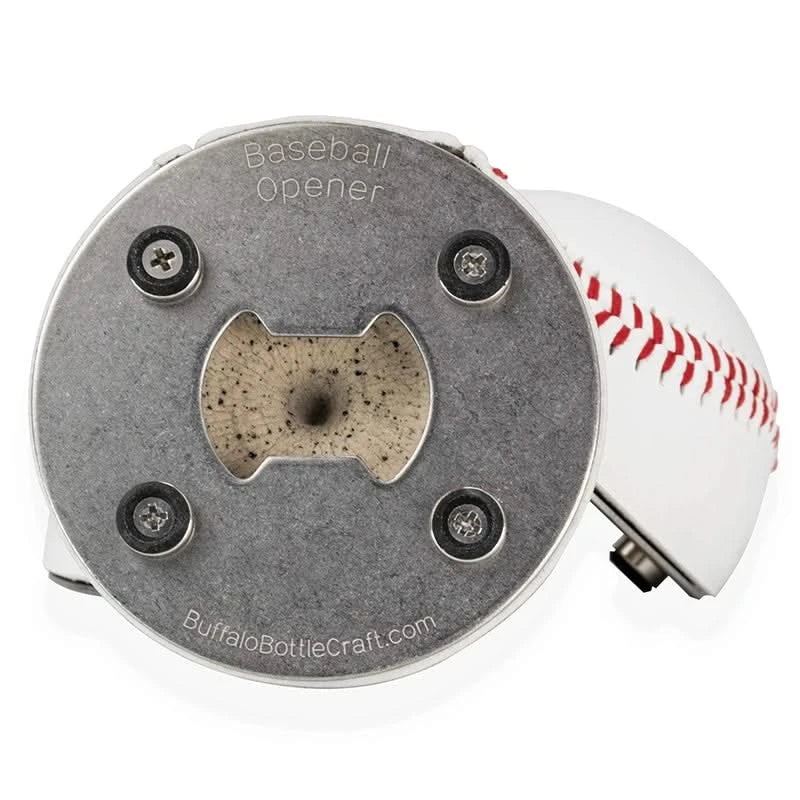 Baseball Bottle opener, featuring the bottom of the opener