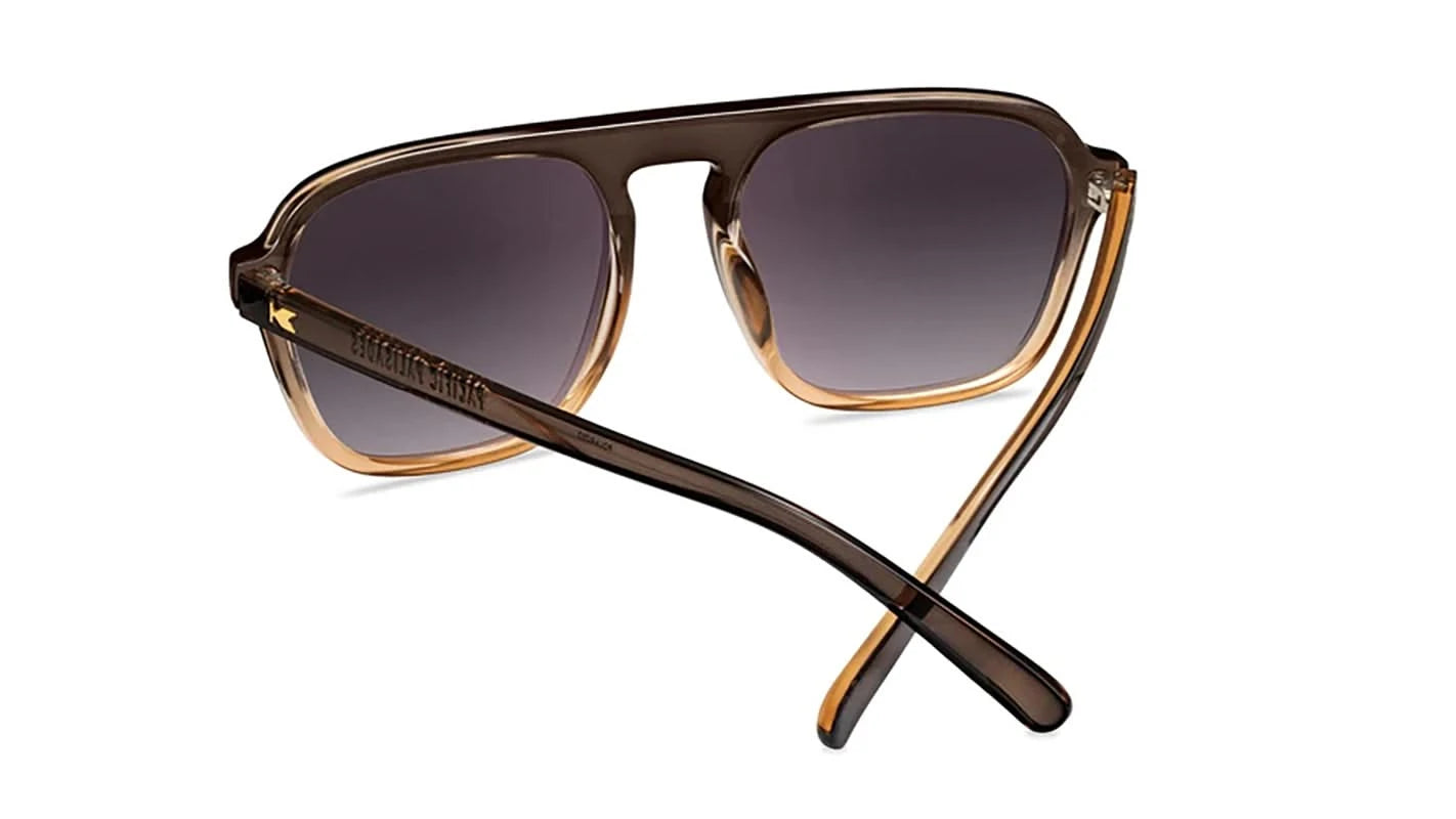 Knockaround PACIFIC PALISADES sunglasses in the cortado colorway, angled REAR view