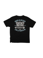 Iron & Resin Grizzly Surf Pocket T-shirt in Black, back view