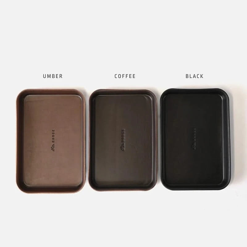 Range Leather Valet Tray, showing all 3 colors