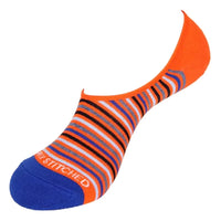 Mini Stripe Orange Multi color No Show sock
