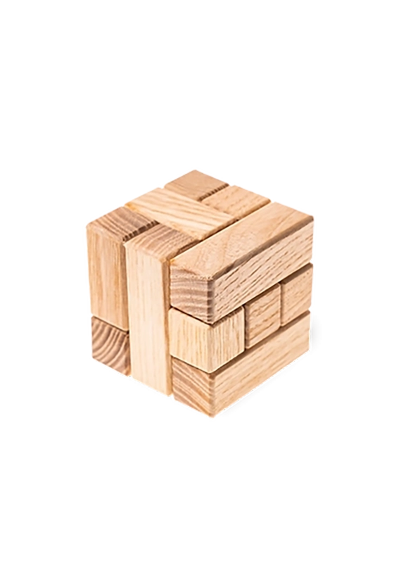 Geek Toys Wooden Cube puzzle without packaging