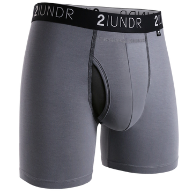 2UNDR men's swing shift boxer brief, Grey