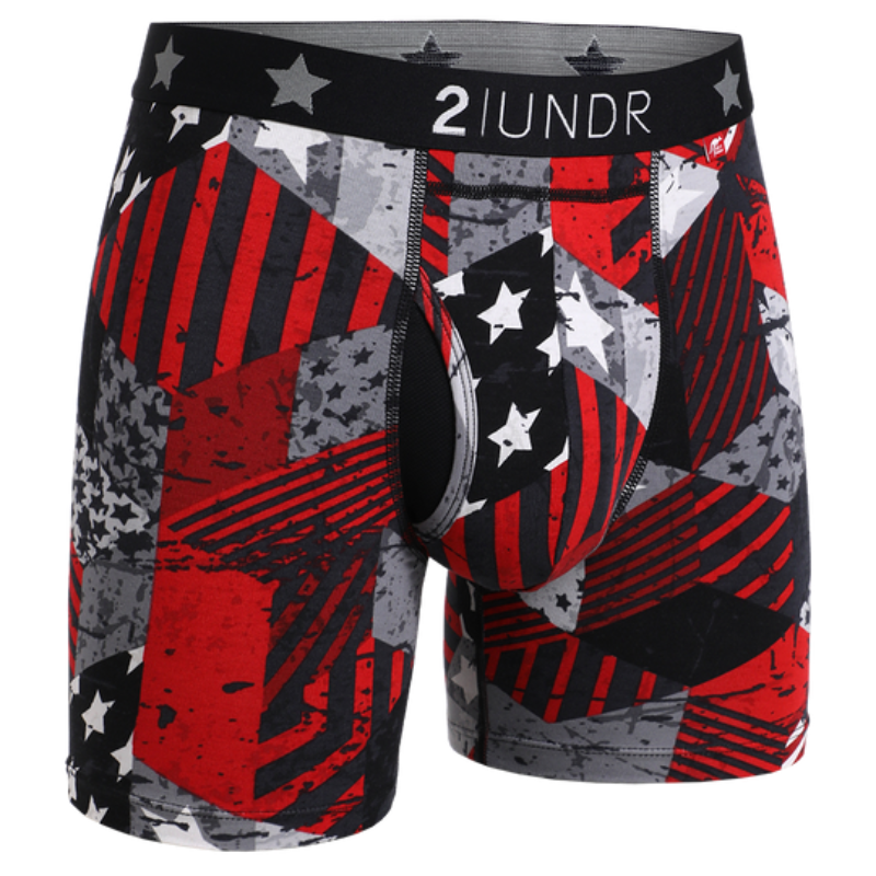 2UNDR men's swing shift boxer brief, patriot
