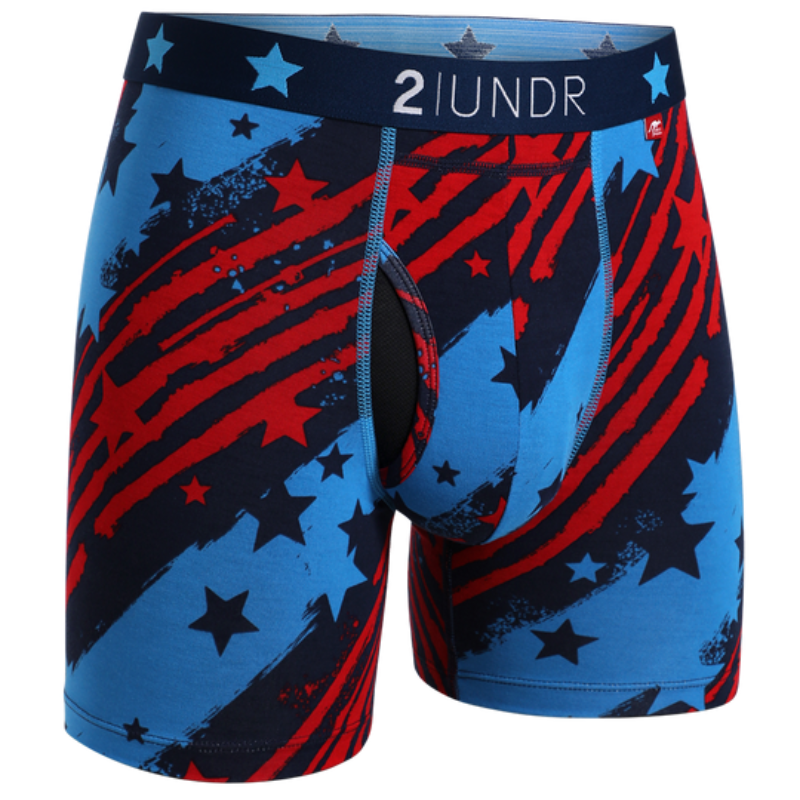 2UNDR men's swing shift boxer brief, Flag
