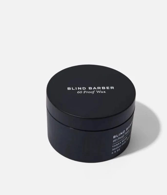 Blind Barber 60 proof wax top angle view