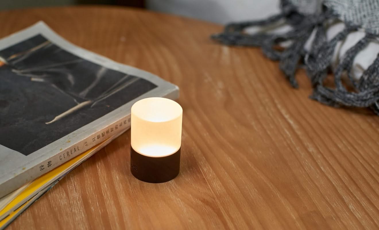 Ginko Designs lamella Light with light illuminated