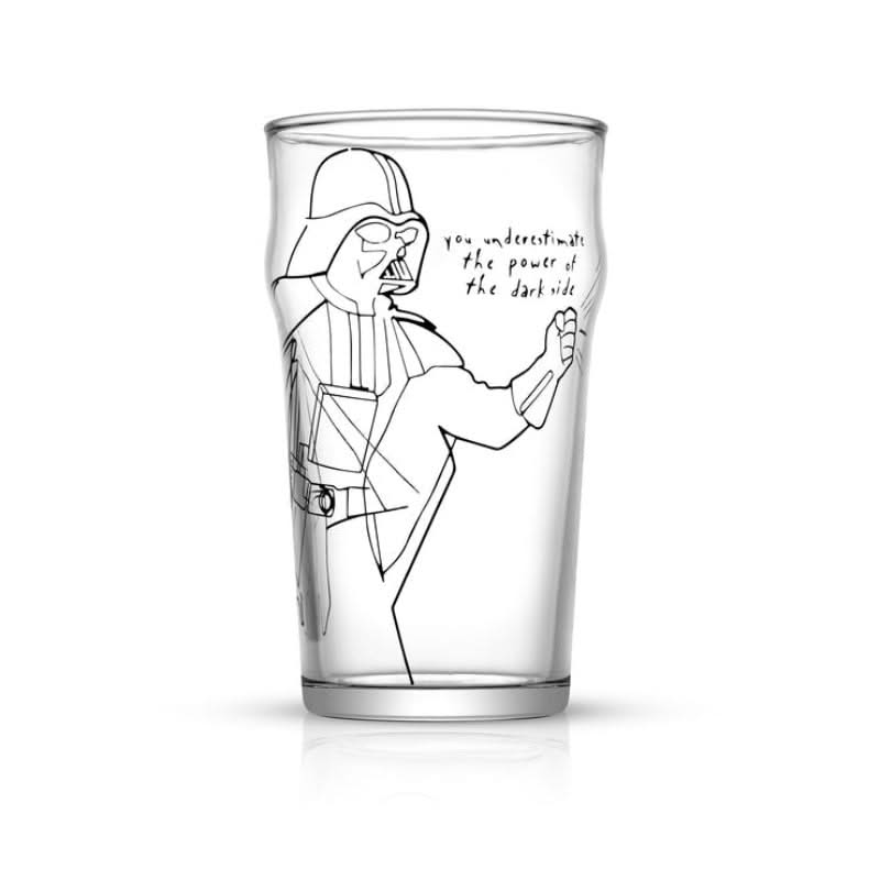Star Wars drinking glass with Darth Vader screen print