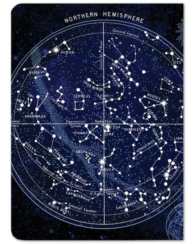 Cognitive Surplus, Lined constellations notebook, rear cover