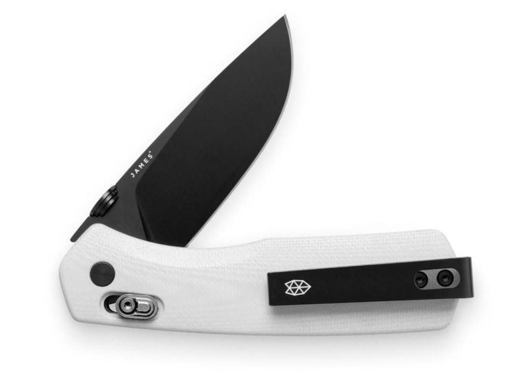 The James Brand Carter Knife in Bone and Black stainless color