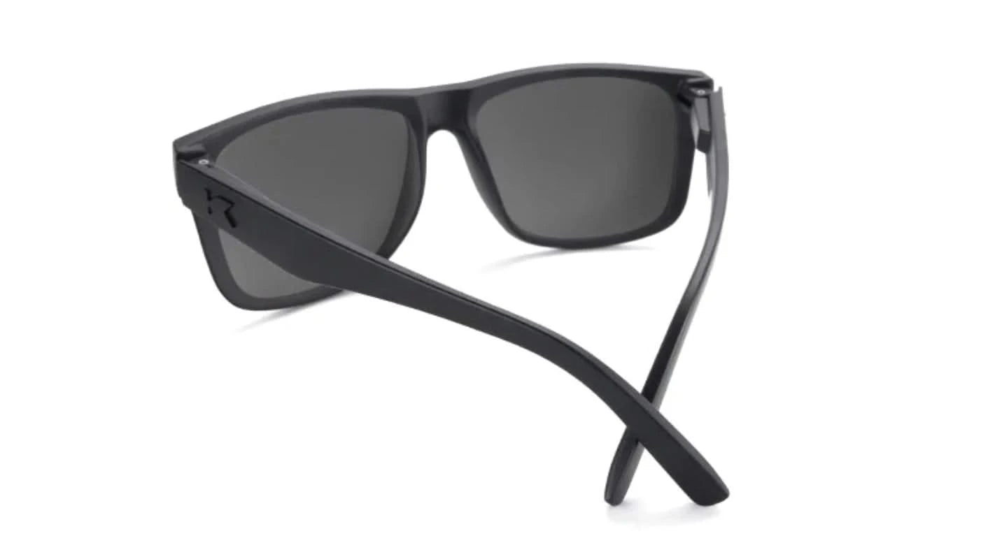 Knockaround Torrey Pines Black on Black Sunglasses back View