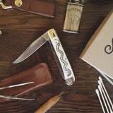 Molly jogger Scrimshaw Knife kit, shown with sample knife