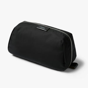 Bellroy Toiletry Kit Plus travel toiletry bag in Black, front view - The Simple Man