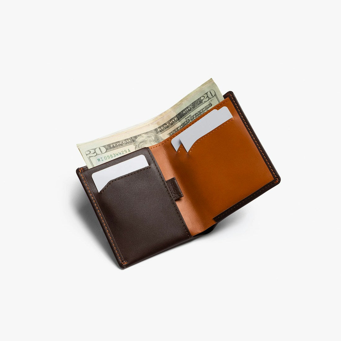 Bellroy Note Sleeve RFID leather wallet in Java, front view - The Simple Man