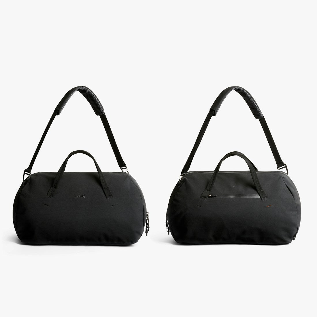 Bellroy Venture Duffel 40L in Black showing both sides of the bag - The Simple Man