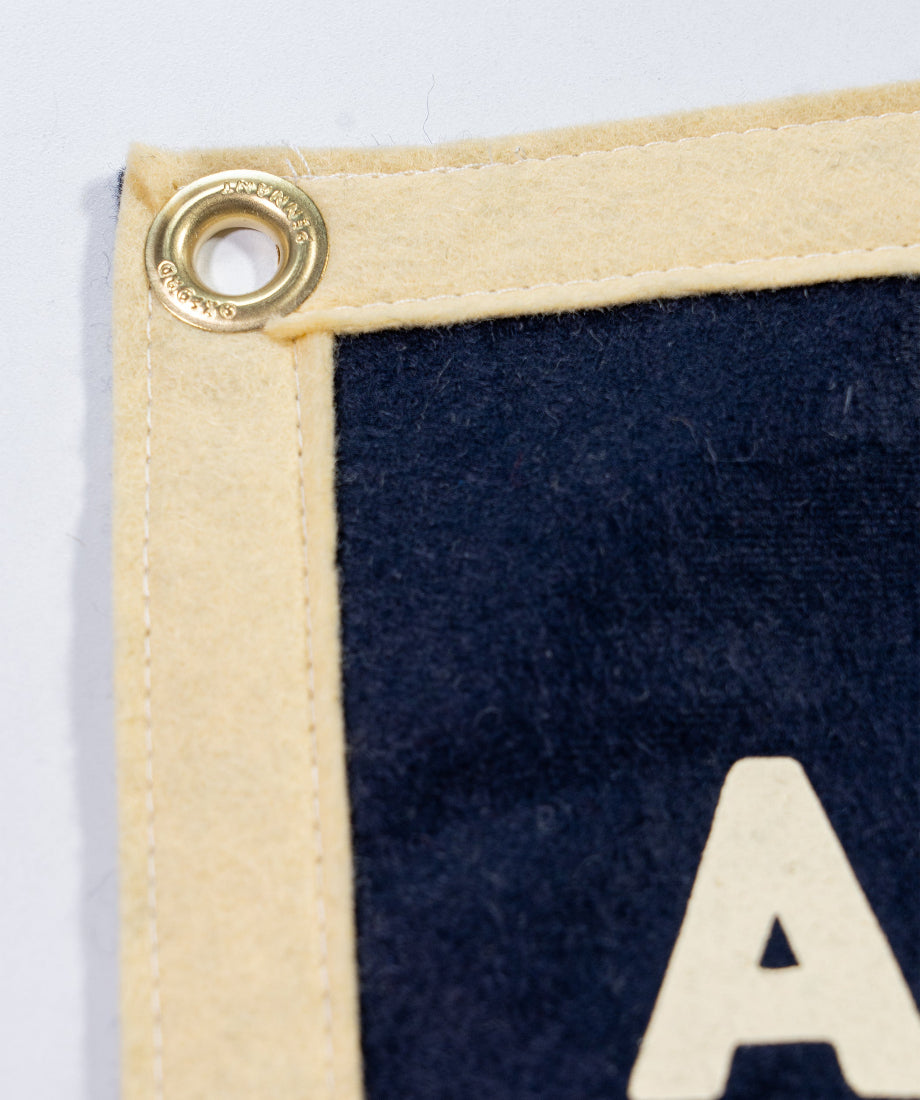 All Y'all Are Welcome camp flag close-up lettering detail, The Simple Man