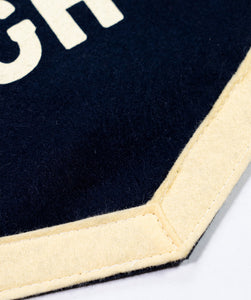 All Y'all Are Welcome camp flag wool felt texture detail, The Simple Man