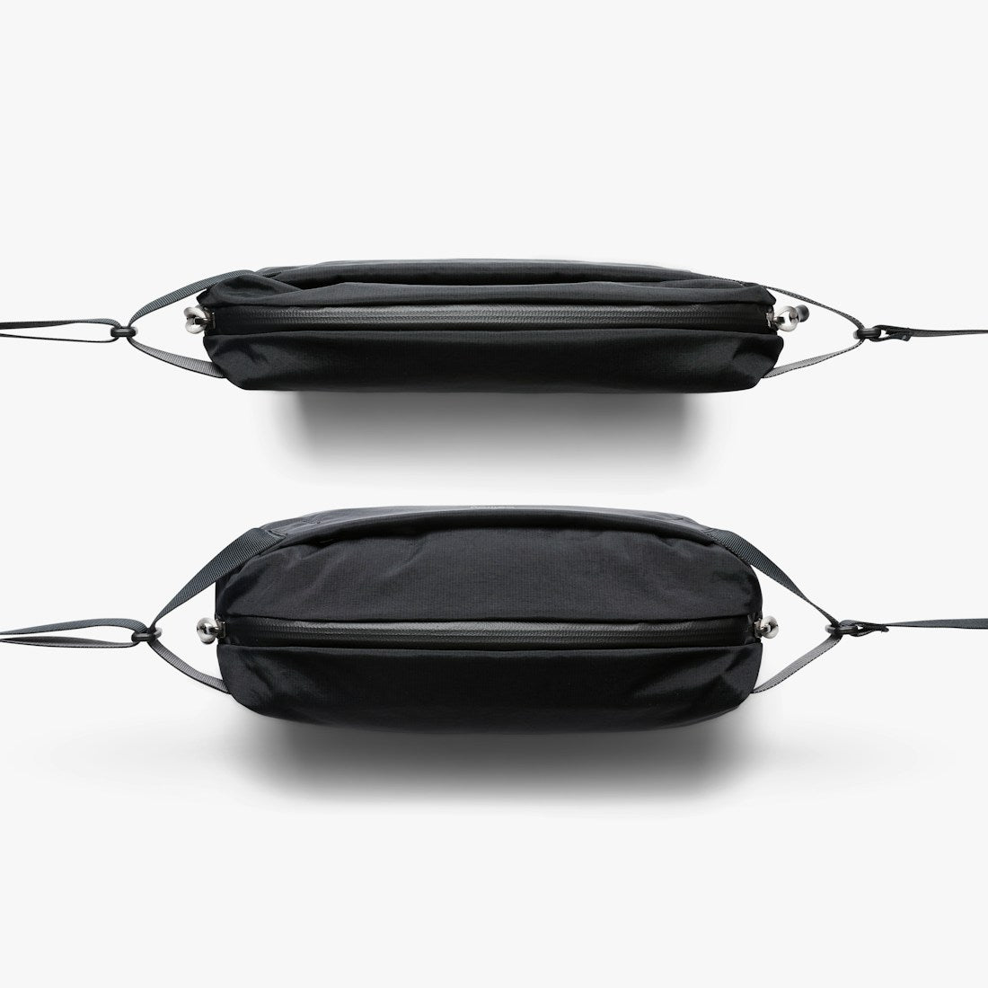 Bellroy Lite Sling in Black, front and back views - The Simple Man