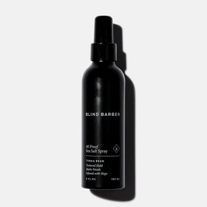 Blind Barber 40 Proof Sea Salt Spray black bottle, product shot, The Simple Man