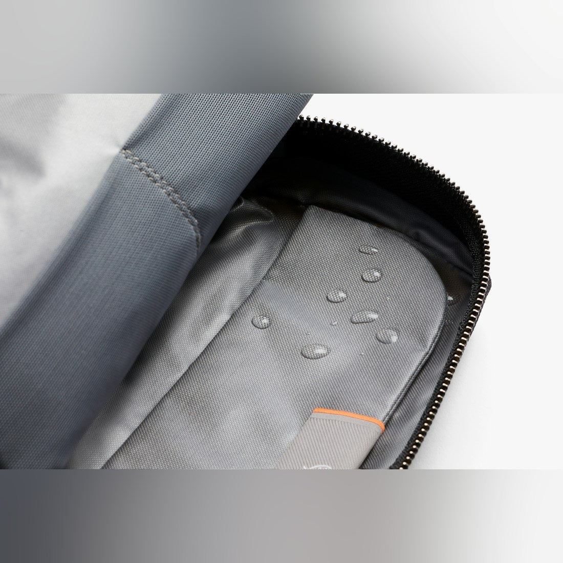 Bellroy Toiletry Kit in Black, close-up of the waterproof lining - The Simple Man