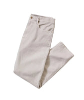 Folded light grey Flex Terry slim straight men's pants displayed on white background