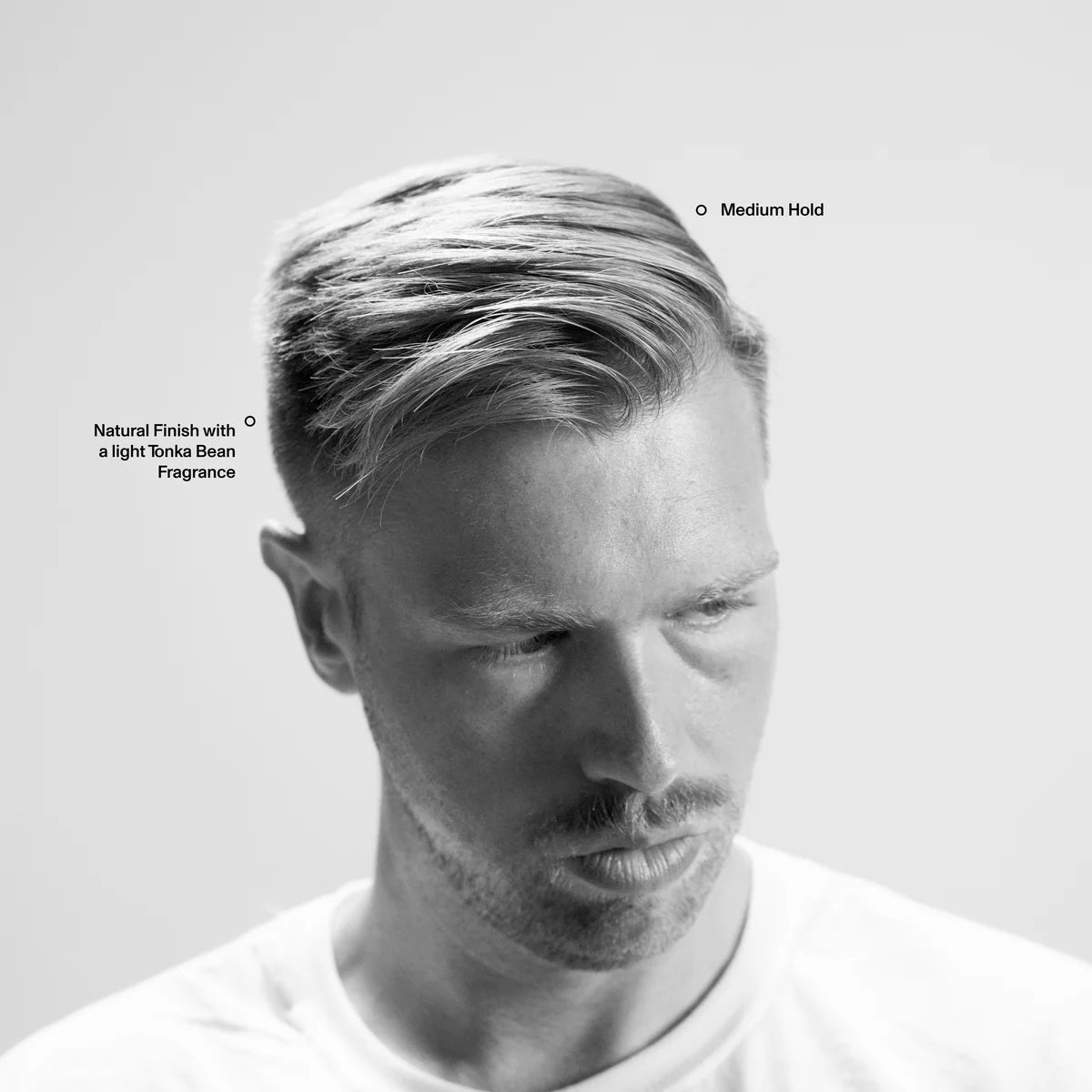 Man styled with Blind Barber 60 Proof Wax, medium hold natural finish, The Simple Man