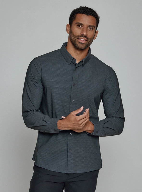 Adler Long Sleeve 4 way Stretch Shirt Black