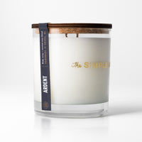The Simple Man Ardent coconut wax candle in cocktail glass with wood cork lid, handmade in Omaha NE – The Simple Man