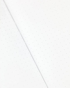 Close-up of dot grid pages in the Aviation Early Flight Notebook from The Simple Man — 5mm dot grid on recycled paper