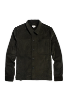 Bridge & Burn Banks Shirt Jacket in Deep Pine Corduroy, Flat Lay view